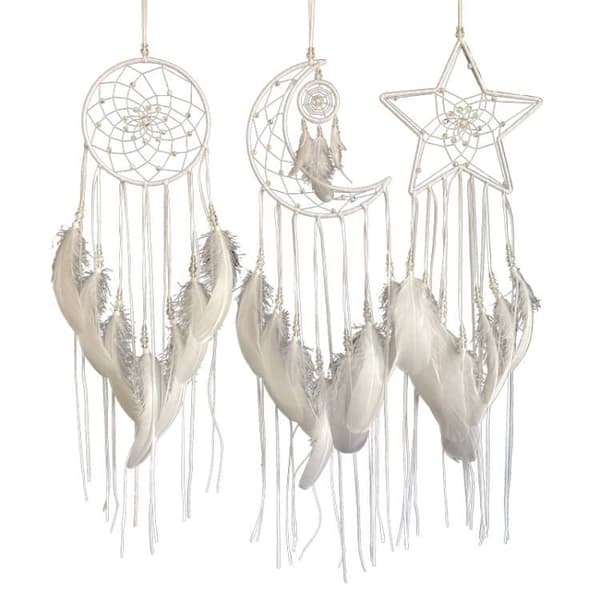 Sort-3 stk. Halloween Dream Catcher Sol Måne Stjerne Design Trad