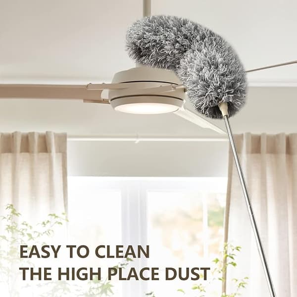 Retractable Dust Duster (1.3m Gray), Stainless Steel Retractable