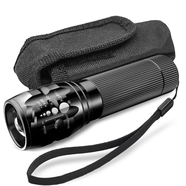 Powerful torch bike light telescopic focus three lumen zoom emer