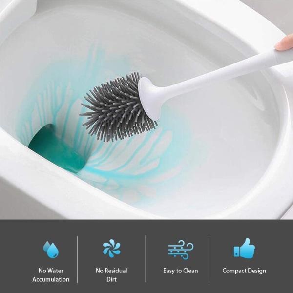 Toiletbørste Antibakteriel silikone toiletbørste Toiletbørste Se