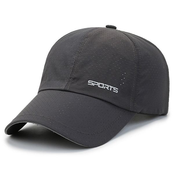 Mörkgrå - Justerbar Baseballkeps Golfhatt Motorcykel Trucker Ca