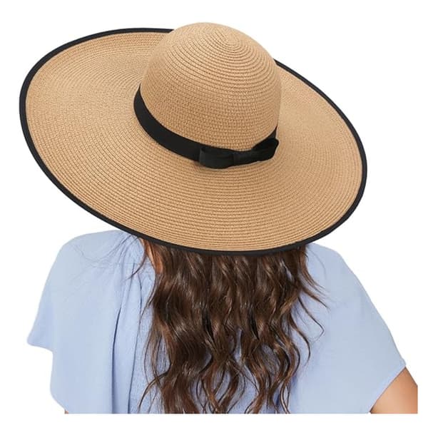 Dam Bredbrättad Solhatt Halm Sommarhatt