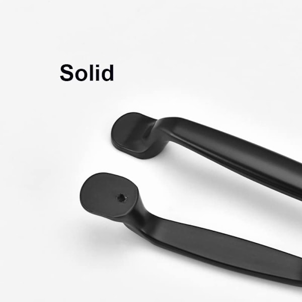 10 stk. Sorte skaphåndtak i aluminium til skap og skuffer
