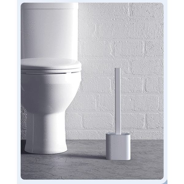 (hvid) toiletbørste, silikone toiletbørste med multifunktion