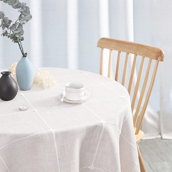 Brown - Square tablecloth 140x140 Cotton tablecloth Square cotto