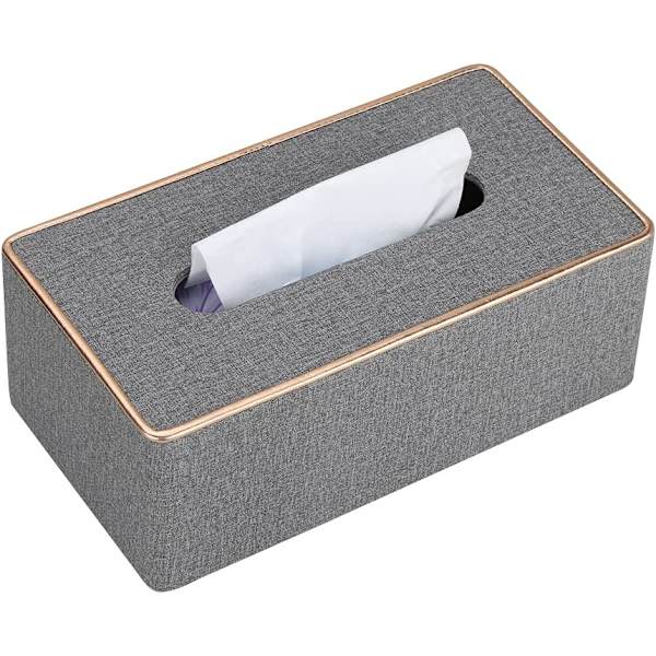 Rektangulär servettbehållare i PU-läder, servettdispenser