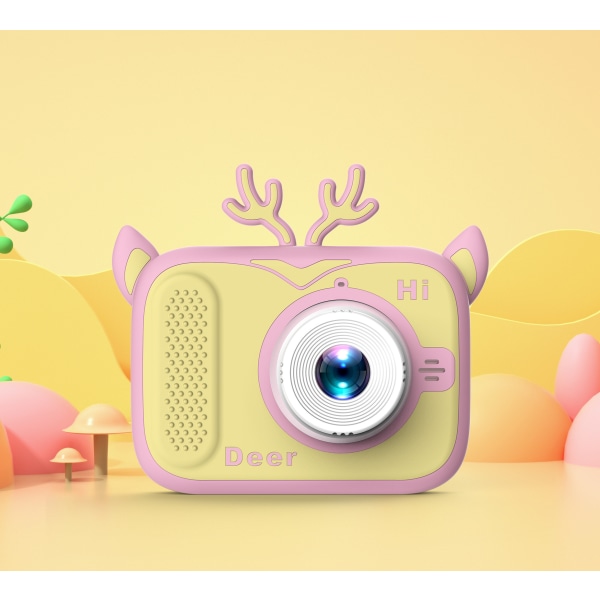 Digitalkamera för barn, rosa färg