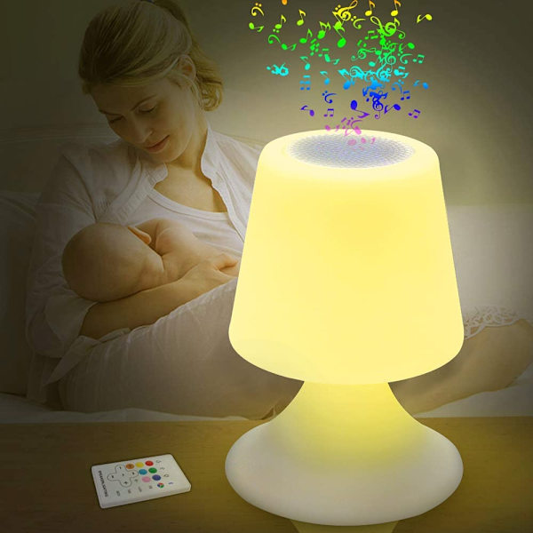 Bordlampe Bluetooth Musikkhøyttaler LED Sengelampe Atmosfære T