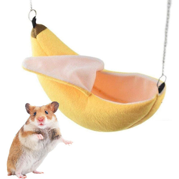 Bananformad Hamsterbädd Hängmatta Liten Djur Varm Bädd Hus