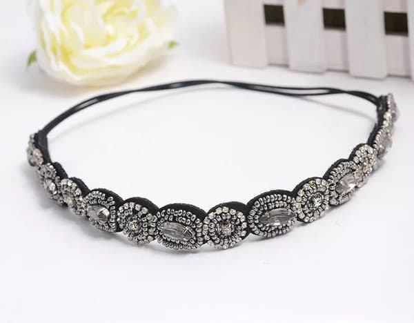 Elastiset hiuspanta, 6 kappaletta Strass-elastisia hiuspantoja Bohemia