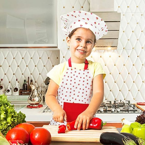 M Barneforkle og kokkelue, Søt kjøkkenforkle for barn med Adj