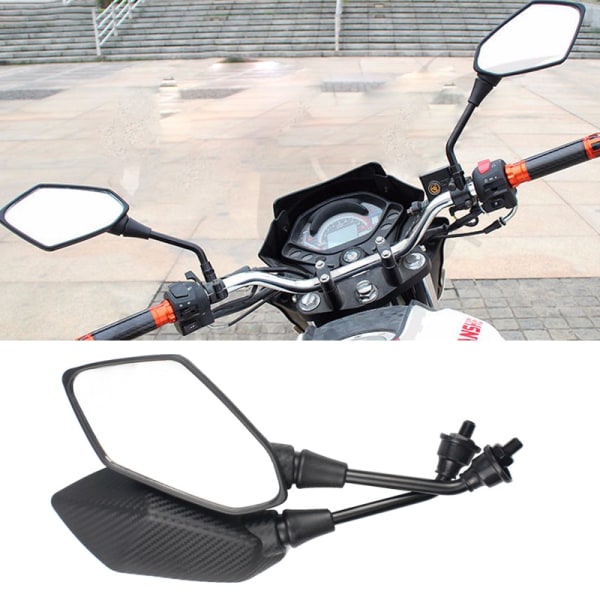 Pair of Motorcycle Rearview Mirrors Universal Rearview Mirror fo