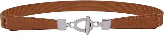 Dames 0,8\" bredde Skinny elastisk taljebælte Stretch Cinch bælte T