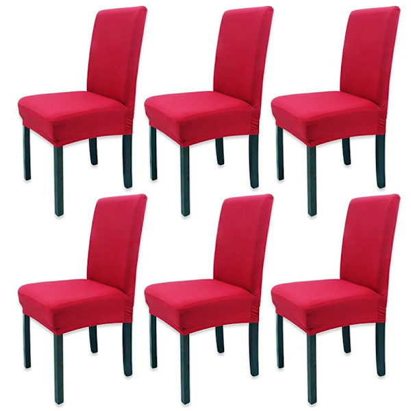 6 x Stretch Stolsöverdrag Stretch Stolsöverdrag Överdrag