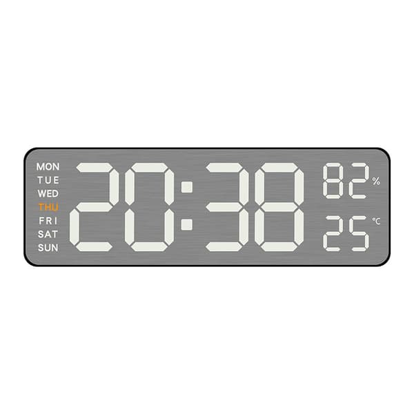 Multifunktionell elektronisk klocka LED elektronisk väckarklocka (rektangulär)