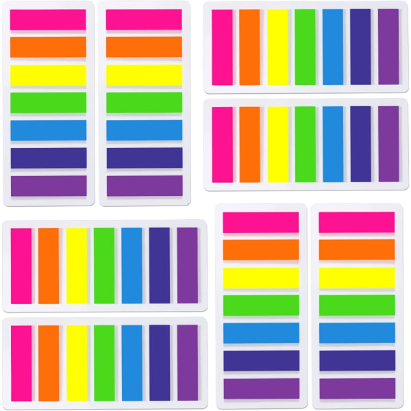 (8 set) Färg Sticky Notes Index självhäftande bokmärken, indexflikar