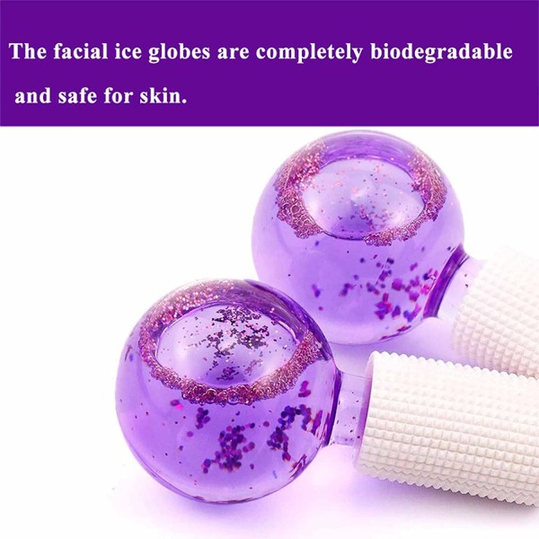 Ice Globes til ansigtsbehandlinger, 2 STK Ice Roller til Face Cold & Hot Facia