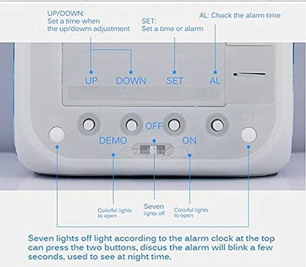 (Super Brothers) Ny Anime Super Mario Timer Ur LED Lys Alarm