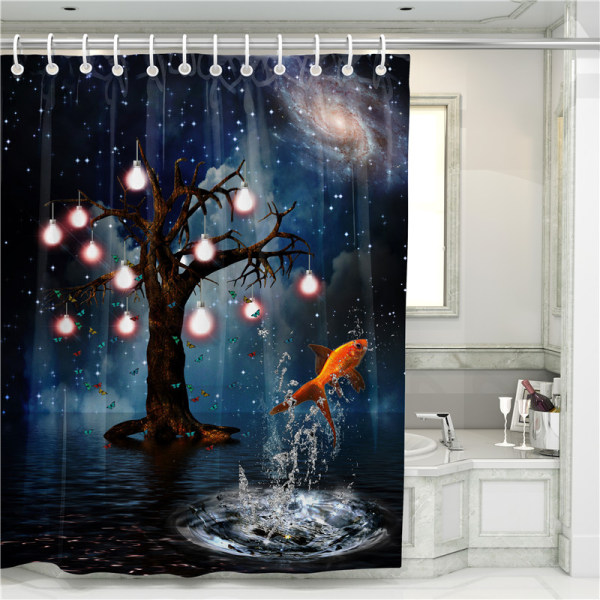 One set (YL003E, about 180*180cm) Shower Curtain，Mould Proof wat