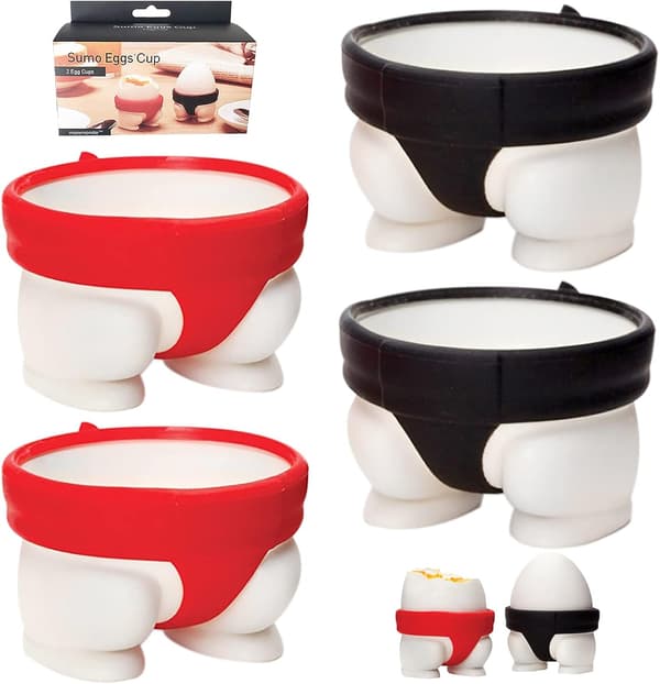 Äggkopp, 4-pack Silica Gel Äggkopp Sumo Äggkopp Set Barn