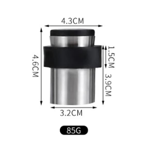 Gulvmonteret dørstopper 4,5 cm rustfrit stål dørstopper dørstopper