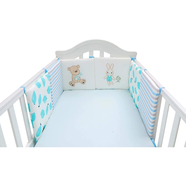 6 stk Bed Edge Nest Beskyttende Sengegavl Baby Crib Bumper 30x30cm