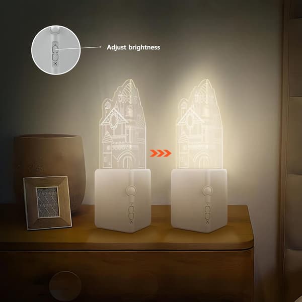 LED-nattlys, USB-oppladbar vegglampe, sensor nattlys