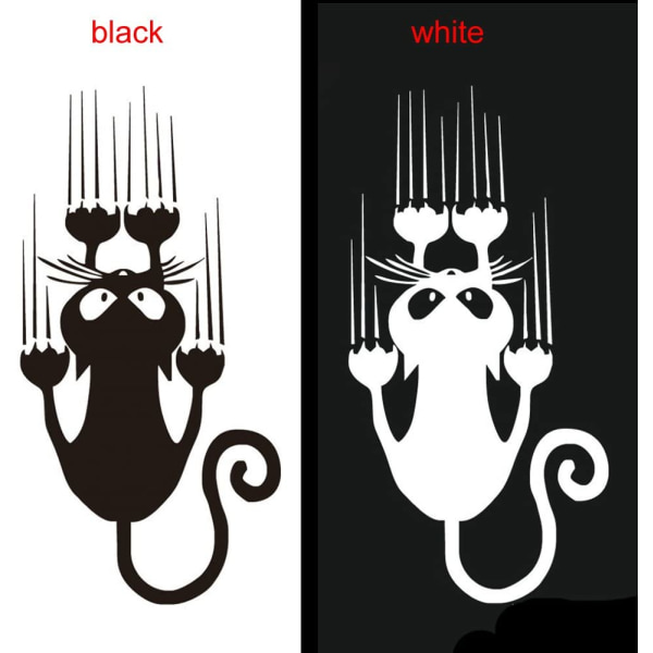 Morsomme søte svart-hvite katteformede bilklistremerker som faller med
