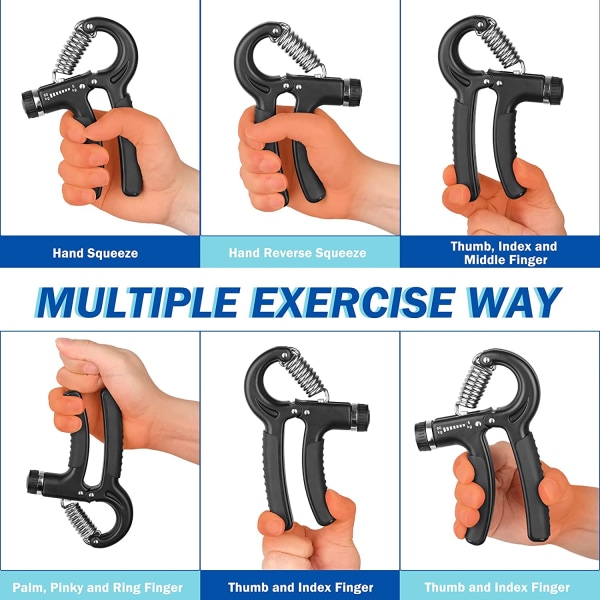 2 stk Grip Strength Trainer, Hand Grip Exerciser Strengthener wi