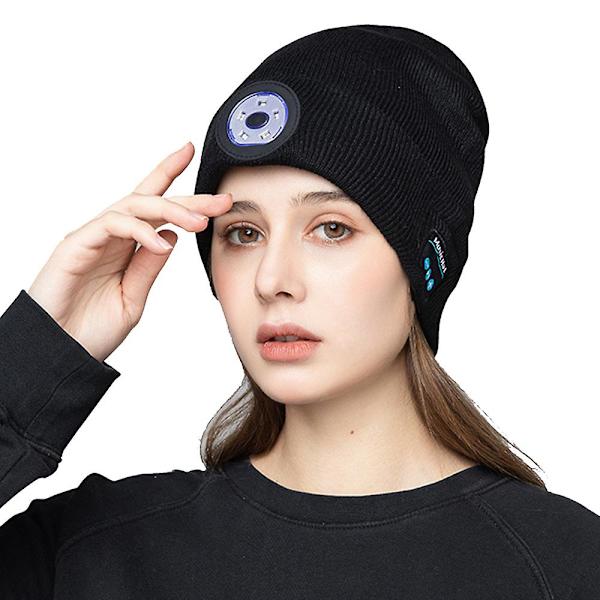 1 kpl Bluetooth-pipohattu valolla, päivitetty musiikillinen neulos black