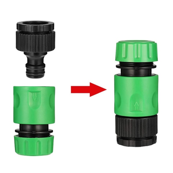 10 stk hageslange hurtigkoblinger sett (6 stk 1/2\" slange hurtigkobling, 2 stk dobbeltkobling, 2 stk kranenese kobling)
