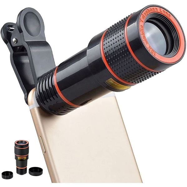 Telefon Camera Lens Kit 12X Telephoto, Monocular Telescope with Fi