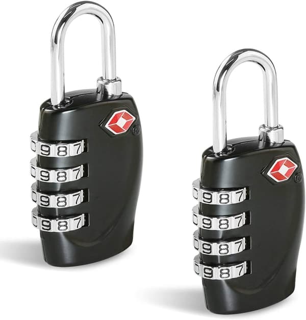 (2-pack) Resväskor Lås - 1, 2, 3, 4, 5, 6 Pack 4-siffrig Securit