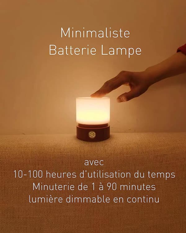 Nattlys med timer, liten bordlampe, LED-nattlys