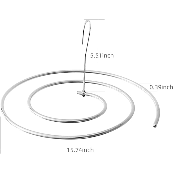 [2 Pak] Sengelinnedholder, Pladsbesparende, Multifunktionel Spiral Tørrestativ