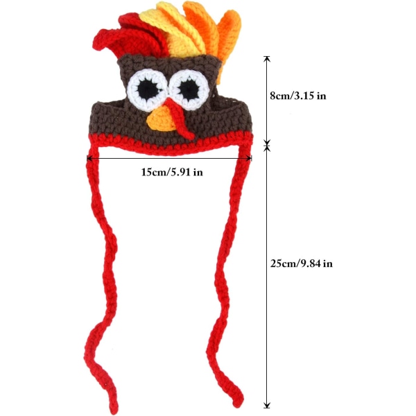 Kissan puku Turkki Hattu Halloween Kiitospäivän juhlat Käsintehty Cro