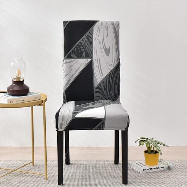 Stoltrekksett med 4/6 stretch moderne stolovertrekk for Dini