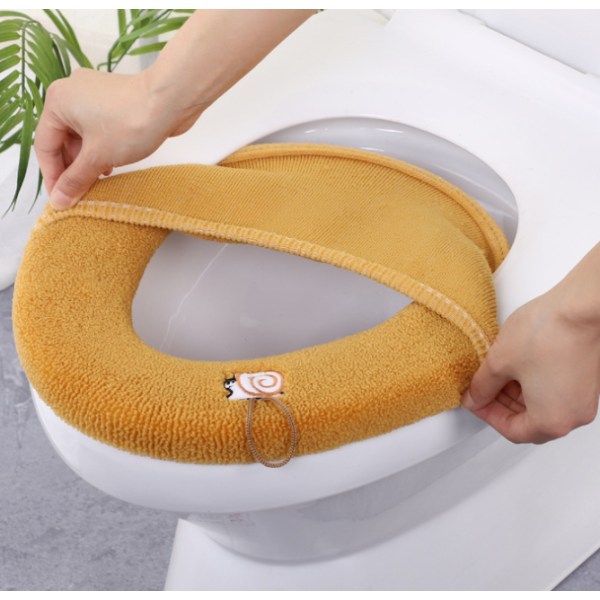 (Keltainen)WC-istuimen päälliset kahvalla - Paksu kylpyhuone WC Se