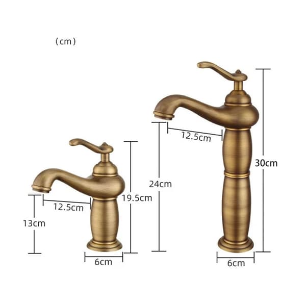Antik Bronze Håndvaskhane i Massivt Kobber Messing - 24cm