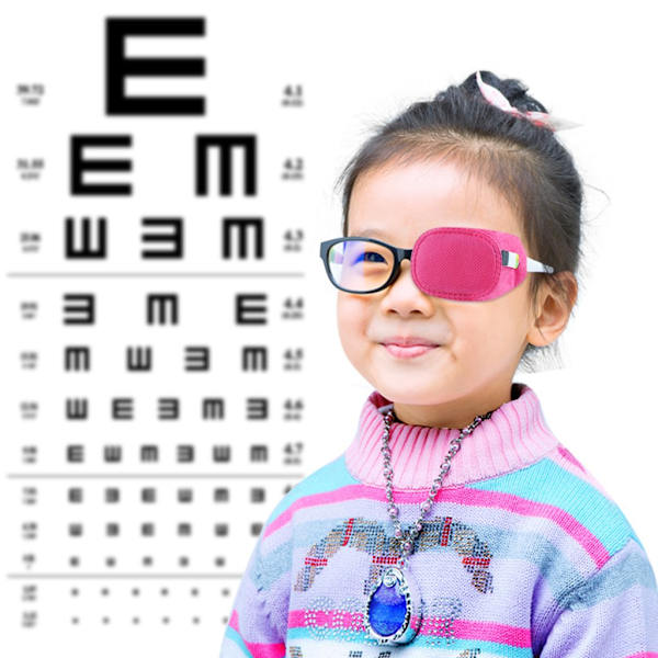 6PCS Amblyopia Rosa øyeplaster for briller, Behandle lat øye og Str