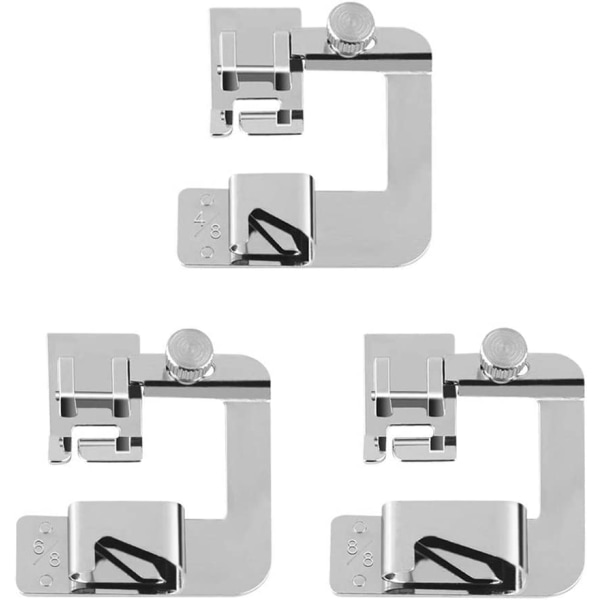 Hemming Sewing Machine Presser Foot,3 PCS Narrow Rolled Hem Pres