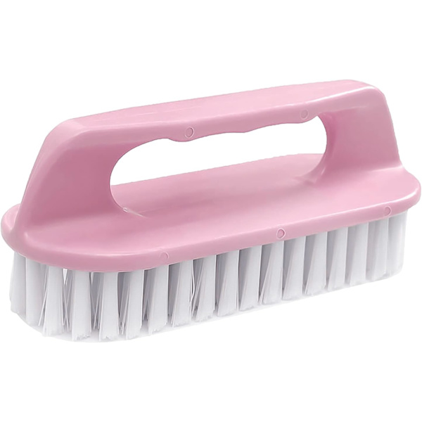 (Rosa) Plastskrubborste Säng Tvättstädning Borste Grepp Vibr