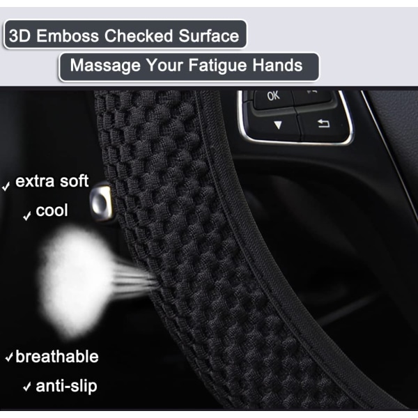 Universal Car Steering Wheel Cover Comfort Pustende Elastisk Ste