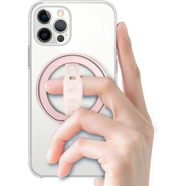 Rose Gull-Ny (Oppgradert) Telefonholder med Silikongrep Kompatibel med MagSafe, Magnetisk