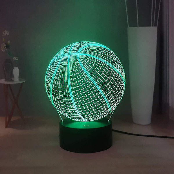 3D illusjonslampe Basketball 3D kreativ illusjons skrivebordslampe