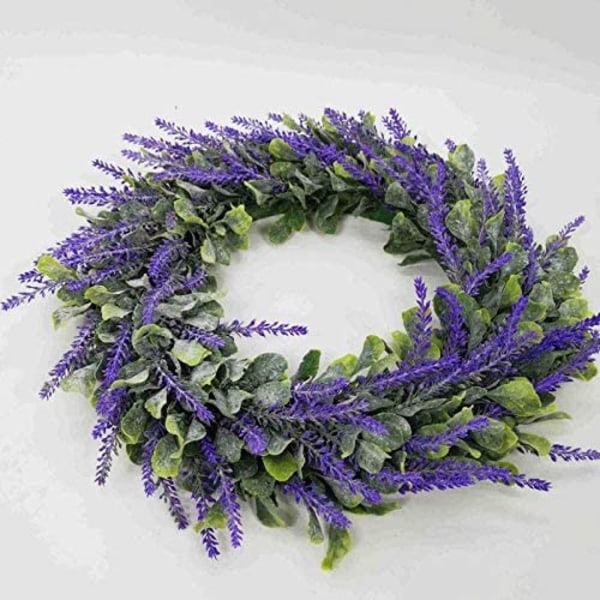 Kunstig lavendel blomsterkrans Lavendel dekorasjon dørkrans