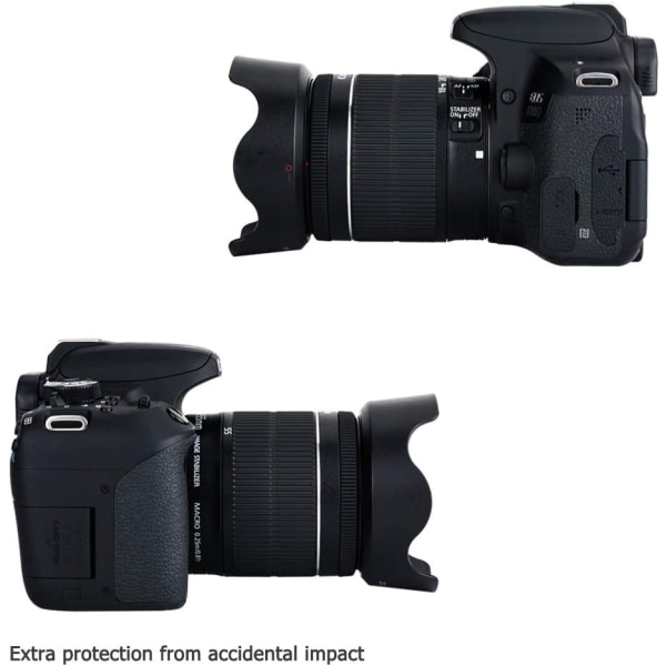 Motljusskydd och UV-filter för Canon EF-S 18-55mm f/3.5-5.6 IS STM R