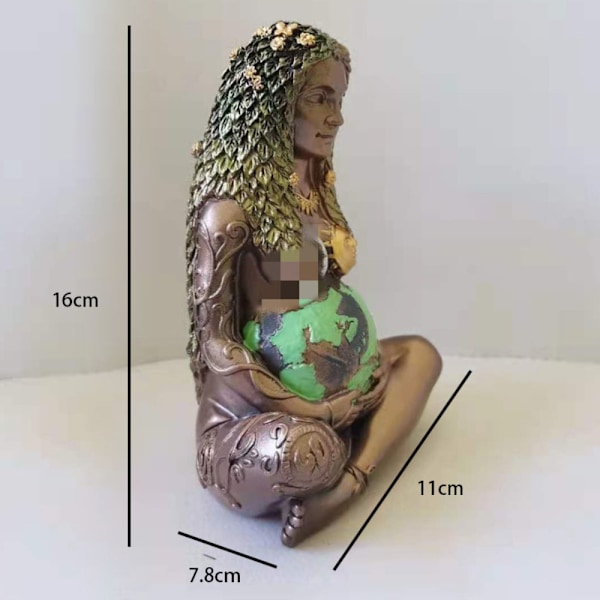Moder Jord Statue, Gaia Statue Moder Jord Natur Resin F