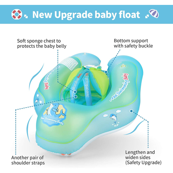 Baby oppustelig baby svømmering - Hjælp baby med at lære at svømme, med P