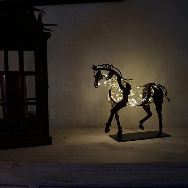 Rustik Metal Heste Skulptur Adonis Heste Statue Decor Ornam